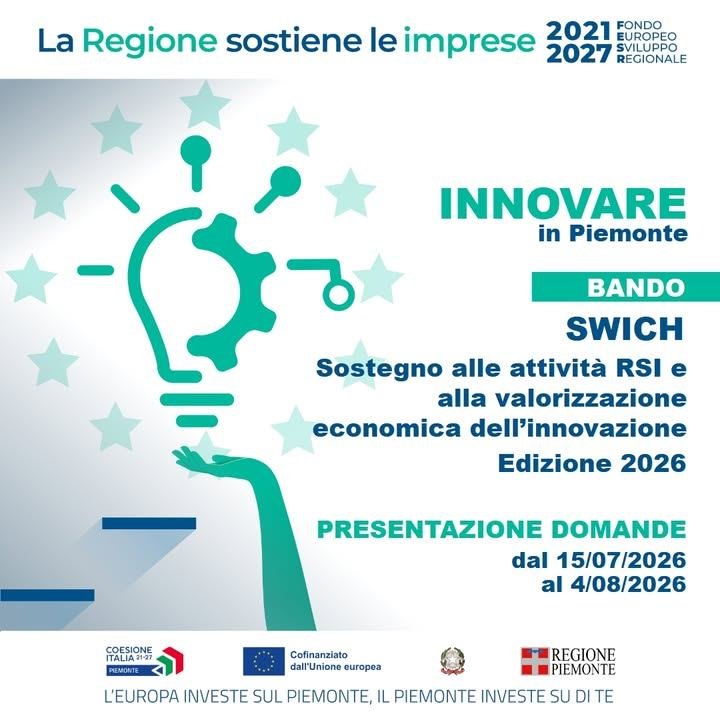 📢 Aggiornamenti importanti per il bando SWICH - Edizione 2026 della Regione…