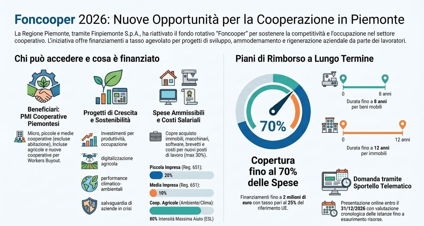 La Regione Piemonte promuove lo sviluppo della cooperazione attraverso la…