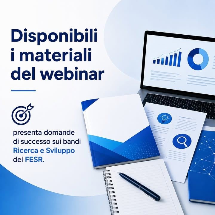 📢 Disponibili i materiali del webinar FESR sulla Ricerca e Sviluppo! 𝘝𝘪 𝘴𝘪𝘦𝘵𝘦…