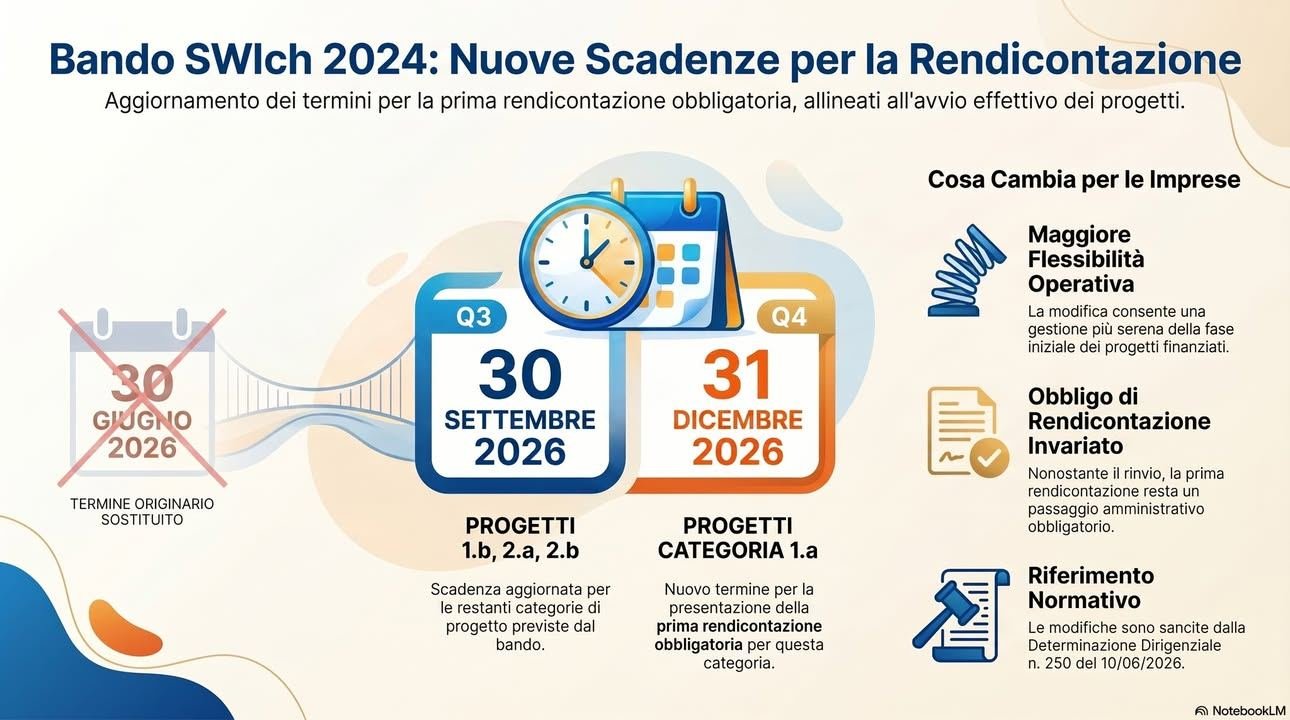 🔔 Hai un progetto finanziato dal Bando SWIch 2024? Ci sono due aggiornamenti…