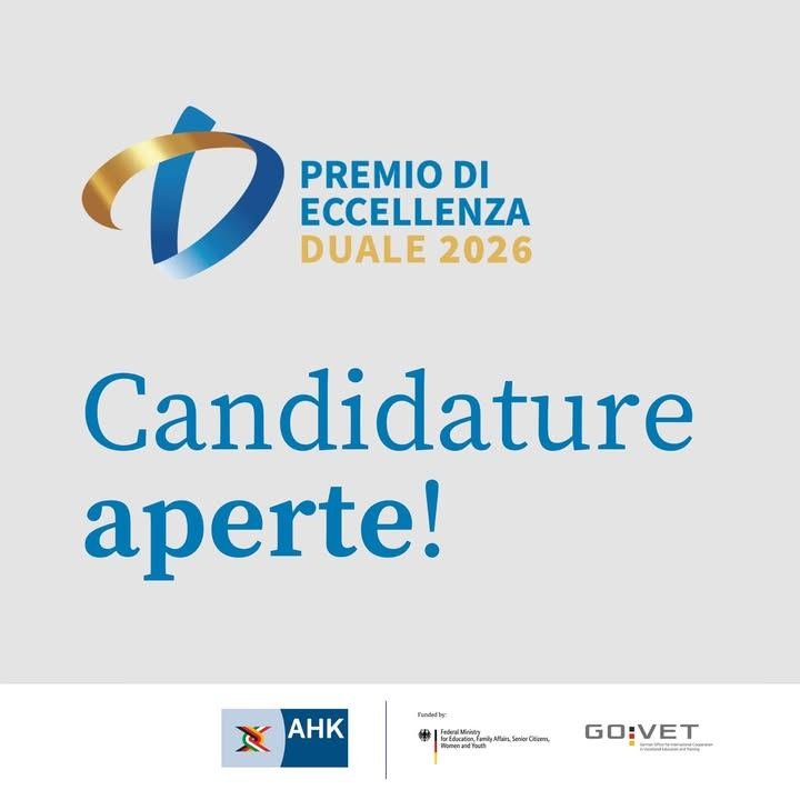 ⚡️Nona edizione per il Premio di Eccellenza Duale, promosso da AHK Italien -…