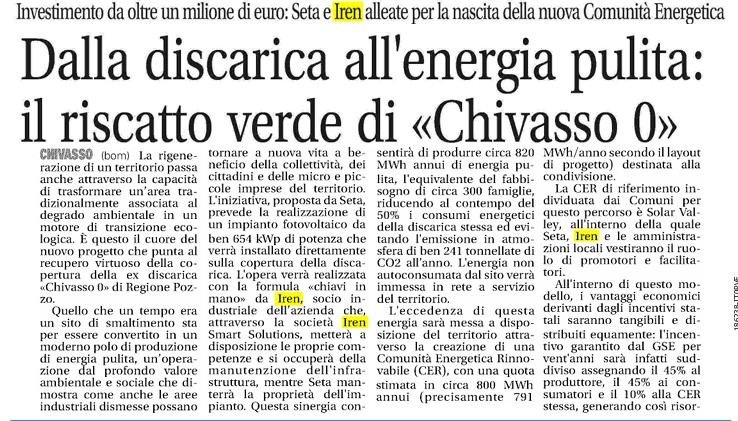 ☀️ Una nuova opportunità per il nostro territorio e per i cittadini! ♻️ Dopo…