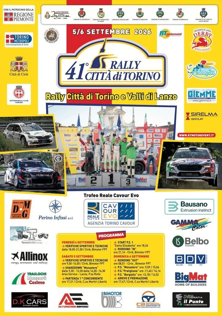 🏁 🏎️ 🔴 𝐈𝐥 𝐑𝐚𝐥𝐥𝐲 𝐂𝐢𝐭𝐭𝐚̀ 𝐝𝐢 𝐓𝐨𝐫𝐢𝐧𝐨 𝐞 𝐕𝐚𝐥𝐥𝐢 𝐝𝐢 𝐋𝐚𝐧𝐳𝐨 𝐩𝐚𝐫𝐭𝐞 𝐞 𝐚𝐫𝐫𝐢𝐯𝐚 𝐚 𝐂𝐢𝐫𝐢𝐞́!…