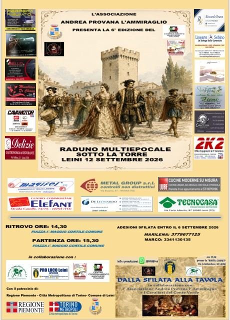 🤴🤴RADUNO MULTIEPOCALE 🤴🤴 Promossa dall'associazione "Andrea Provana…