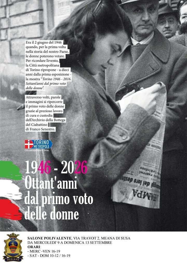 ✅ La mostra di Città metropolitana di Torino “Torino 1946 - 2026: gli 80 anni…