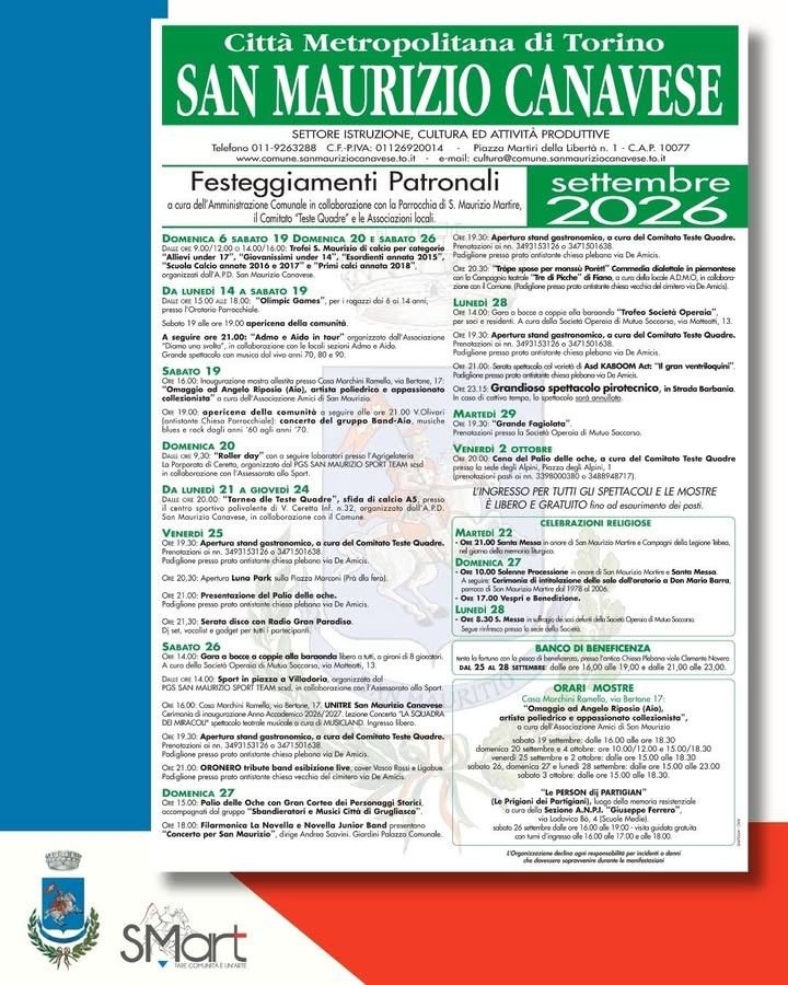 ✨È tutto pronto per la Festa Patronale 2026, organizzata dall'Amministrazione…