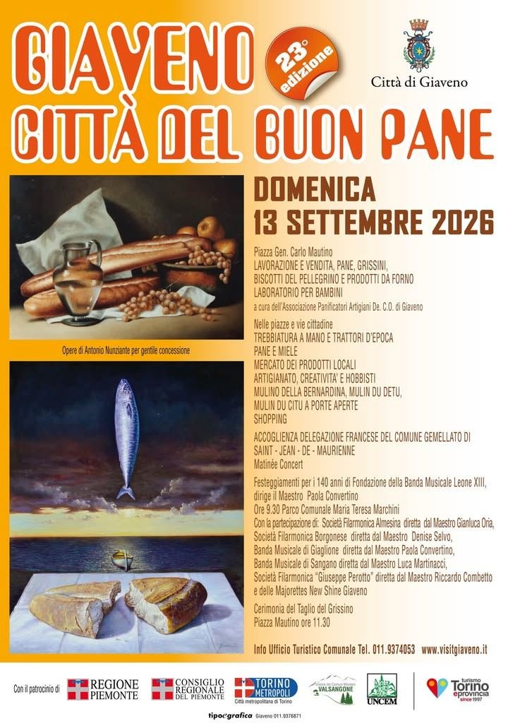 🍞 Giaveno, città del pane. 😋Il profumo e il sapore del pane preparato e cotto…