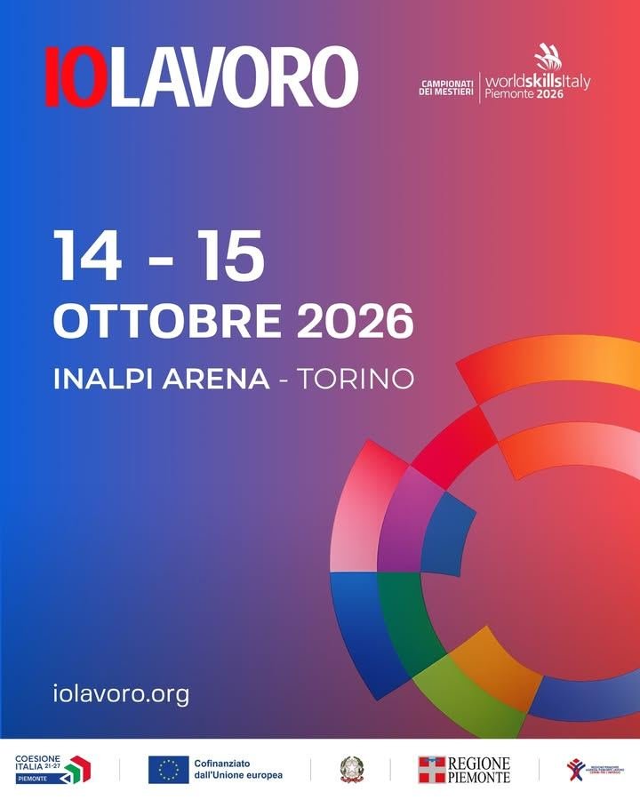 📣 IOLAVORO torna a Torino! 📅 14 e 15 ottobre 2026 📍 Inalpi Arena, Torino Due…