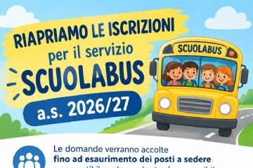 Riapertura iscrizioni servizio scuolabus a.s. 2026/27