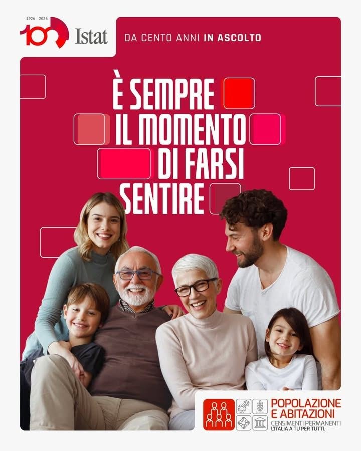 📣 Dal 5 ottobre 2026 prende il via il Censimento permanente della Popolazione e…