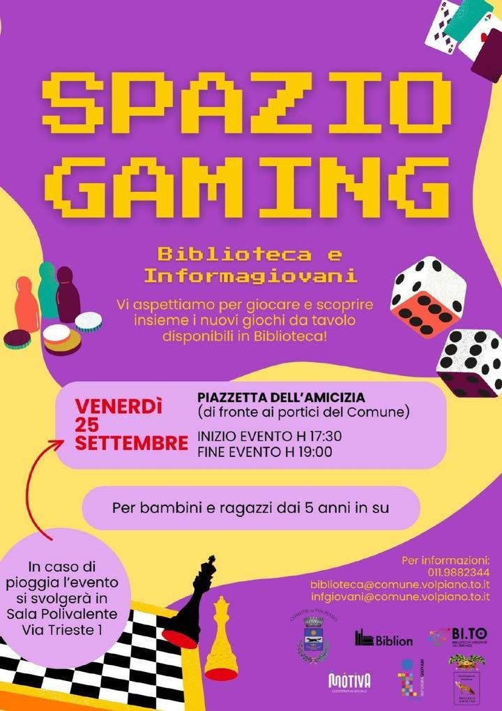 🎲 VOLPIANO – ARRIVA “SPAZIO GAMING”🎯