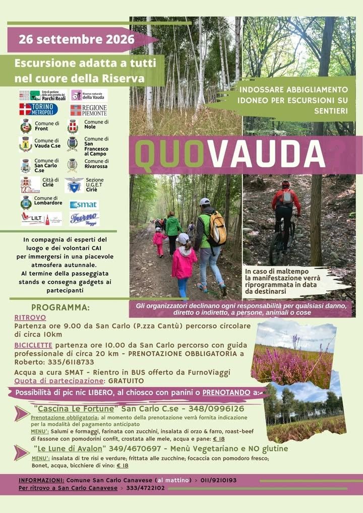 🚶🚶‍♀Sabato 26 settembre torna la QuoVauda, un'occasione speciale per staccare…