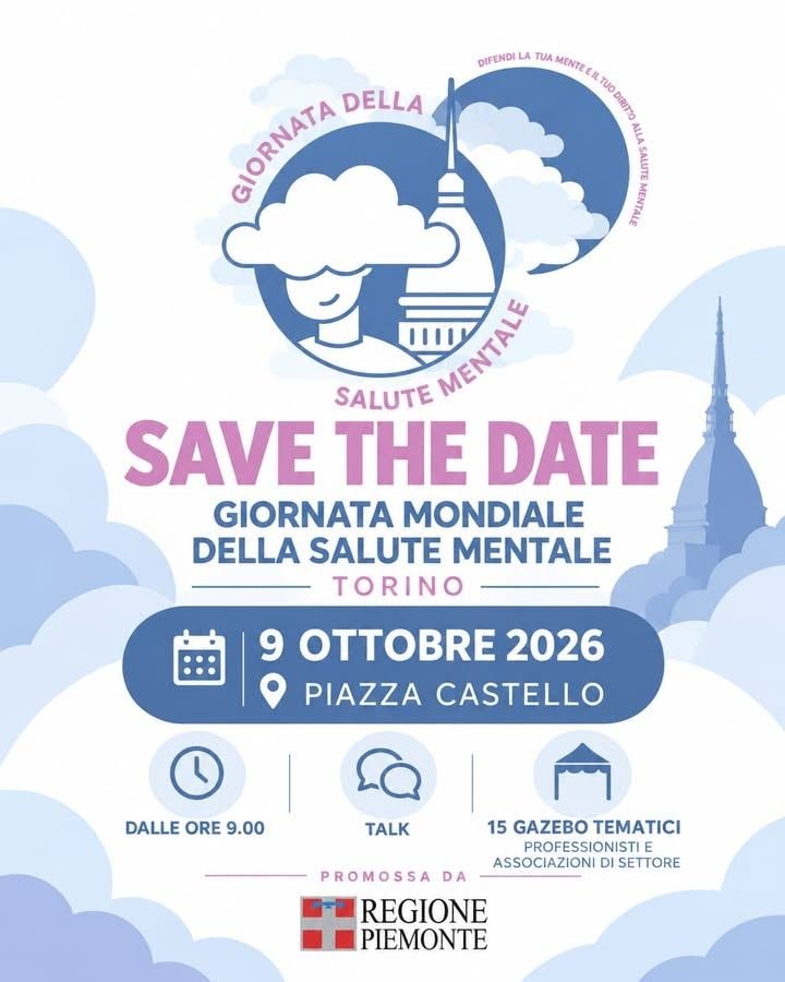 🧠 Il 9 ottobre Torino parla di salute mentale. In vista della Giornata Mondiale…