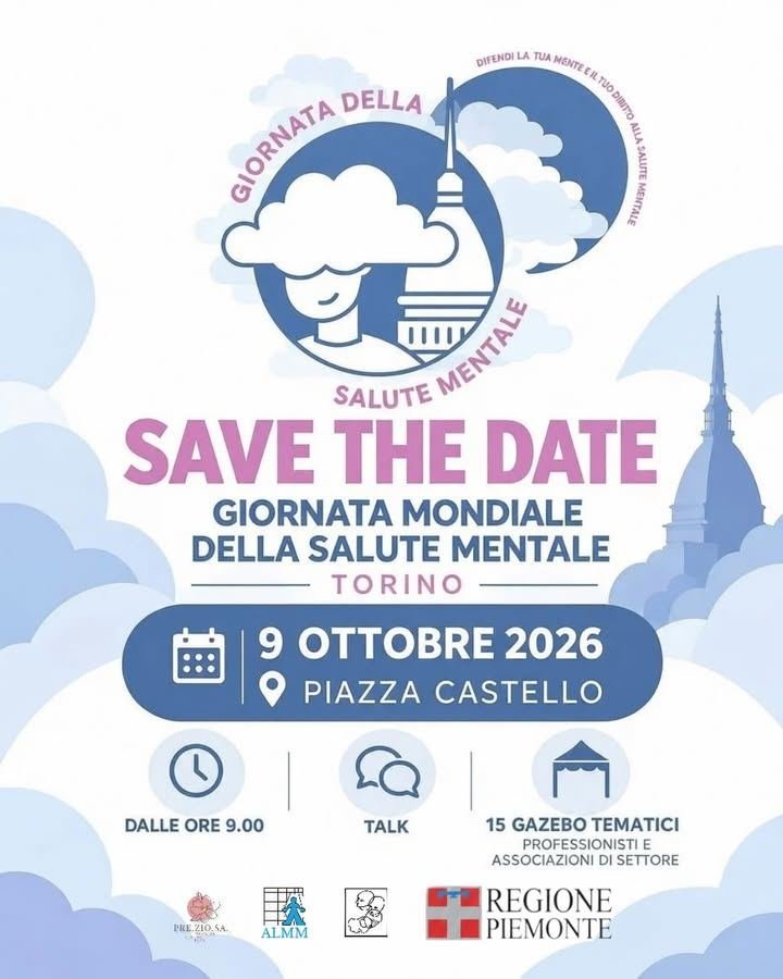 🧠 Il 9 ottobre Torino parla di salute mentale. In vista della Giornata Mondiale…