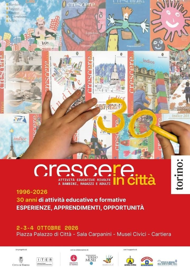 🧧 In occasione dei 30 anni del Catalogo Crescere in Città, dal 2 al 4 ottobre ITER propone un programma di iniziative rivolte a ...