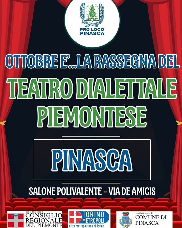 🎭 A Pinasca torna la Rassegna del Teatro Dialettale Piemontese, organizzata…