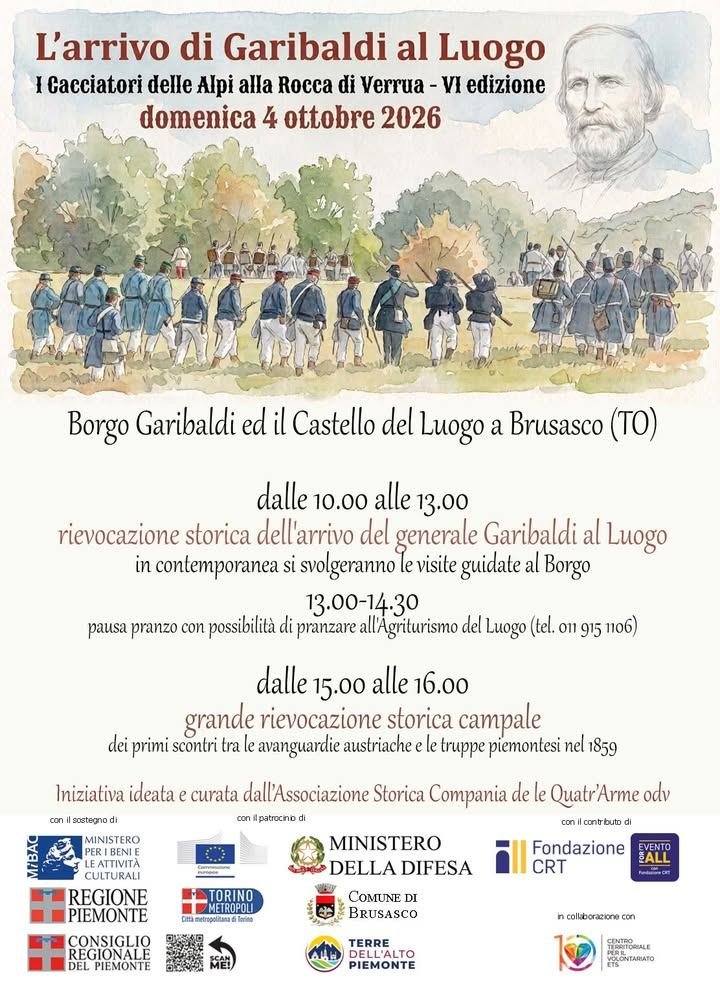 📌Domenica 4 ottobre, la suggestiva località Luogo del Comune di Brusasco, si…
