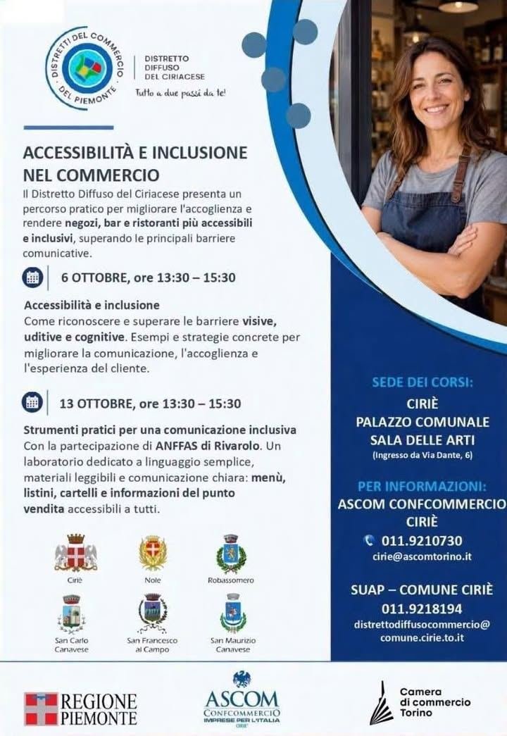🛍️ 👜 🛒 Un commercio locale più accessibile e inclusivo, a partire dalla…