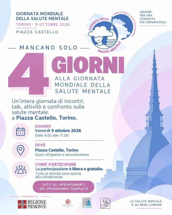 ⏳ Mancano solo 4 giorni! Il 9 ottobre Torino ospita una giornata interamente…