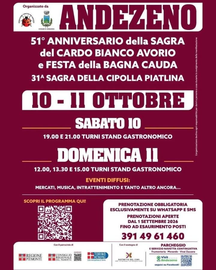 🍂 La 51ª Sagra del Cardo diritto bianco avorio, la 31ª Sagra della Cipolla…
