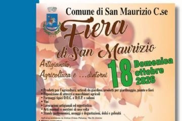 Fiera di San Maurizio 2026: domenica 18 ottobre l’appuntamento con artigianato, agricoltura e tradizione