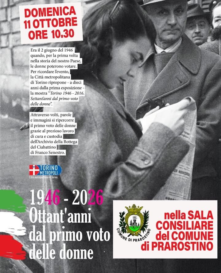 🍇Domenica 11 ottobre nel ComunediPrarostino la Festa dell’Uva, patrocinata…