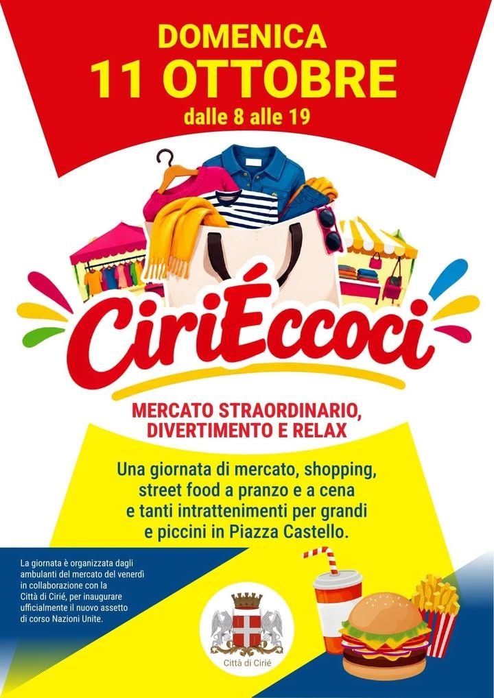 🛍️ 𝐂𝐢𝐫𝐢𝐄́𝐜𝐜𝐨𝐜𝐢: 𝐦𝐞𝐫𝐜𝐚𝐭𝐨 𝐬𝐭𝐫𝐚𝐨𝐫𝐝𝐢𝐧𝐚𝐫𝐢𝐨 𝐃𝐨𝐦𝐞𝐧𝐢𝐜𝐚 𝟏𝟏 𝐨𝐭𝐭𝐨𝐛𝐫𝐞 𝐚 𝐂𝐢𝐫𝐢𝐞́, 𝐮𝐧𝐚…