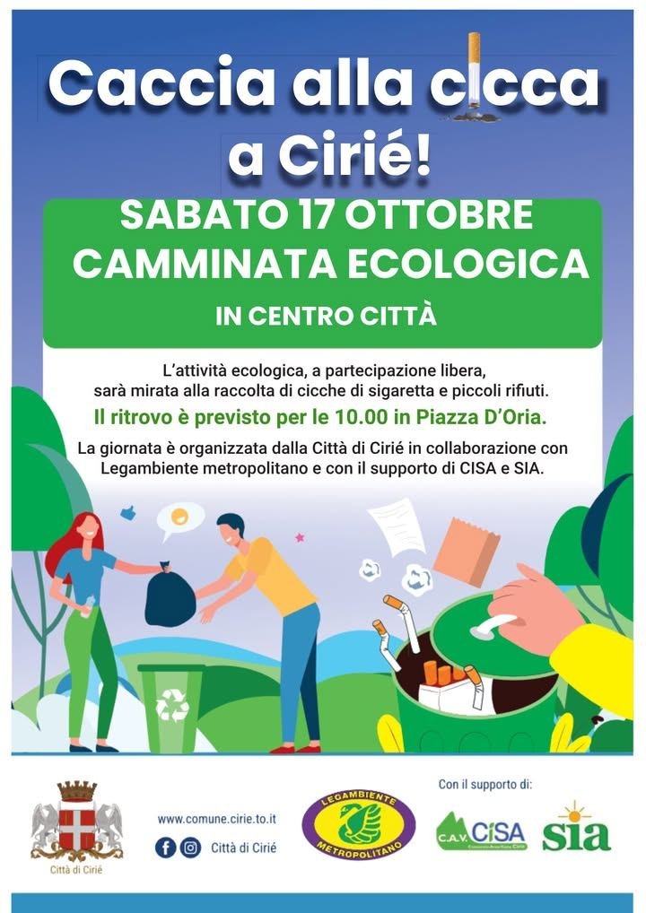 🚬 Quante cicche finiscono a terra ogni giorno? A Cirié possiamo fare qualcosa…