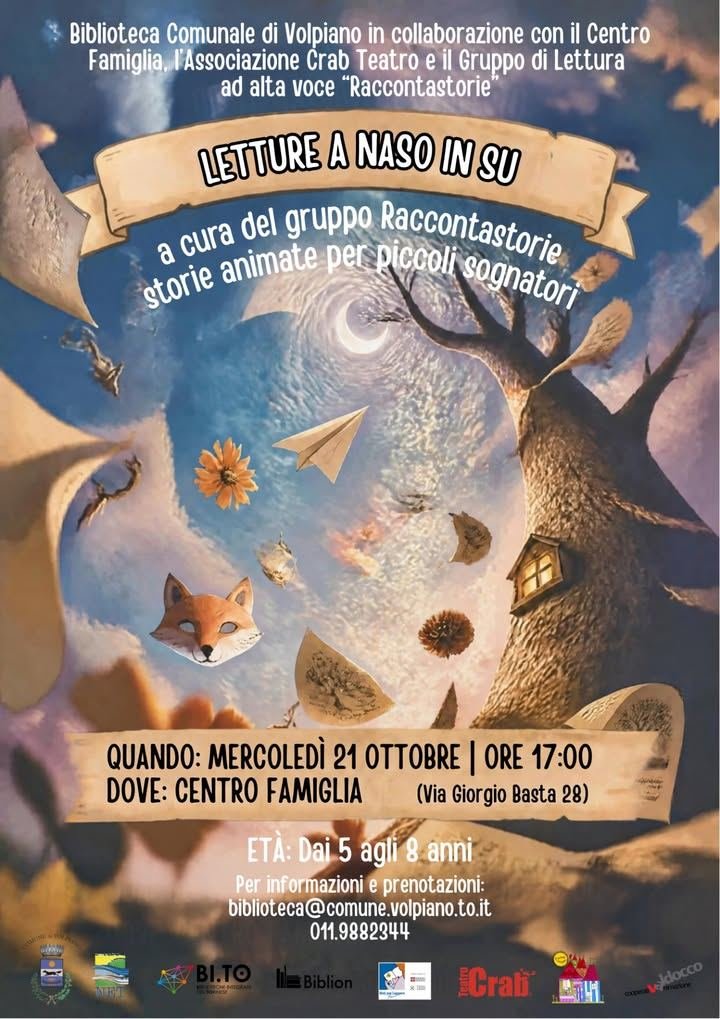 📚 VOLPIANO, LETTURE A NASO IN SU: UN POMERIGGIO DI STORIE E FANTASIA