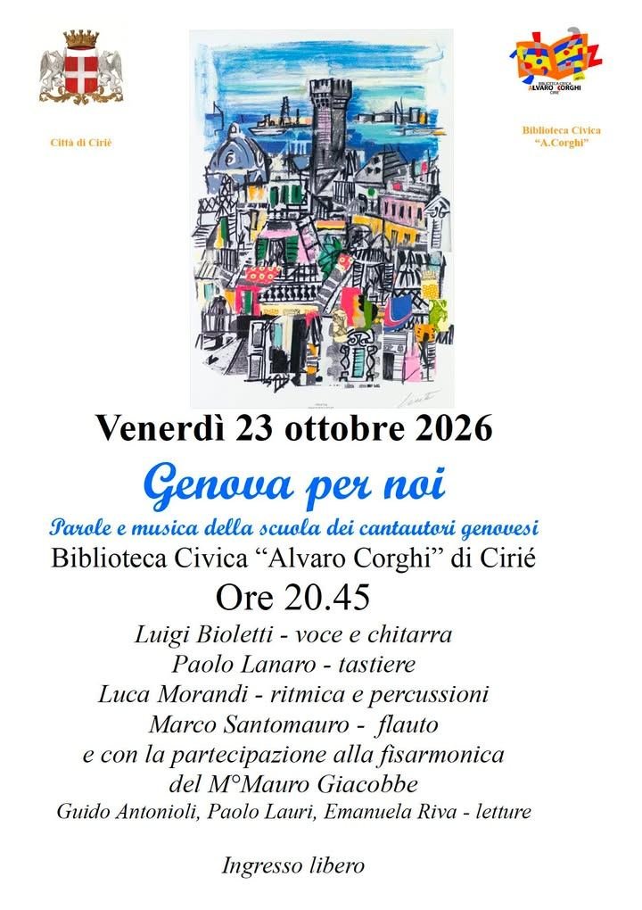 🎵 Ricordiamo che questa sera, venerdì 23 ottobre, in Biblioteca Civica A.…