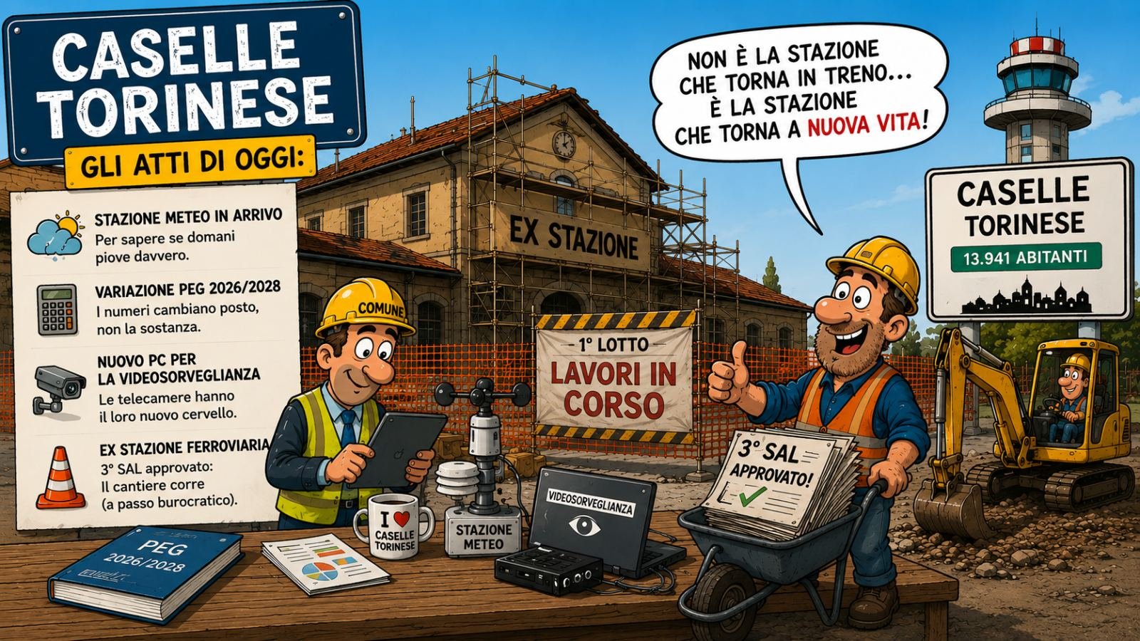 3 giugno, Caselle guarda il cielo, controlla le telecamere e rimette in moto la stazione