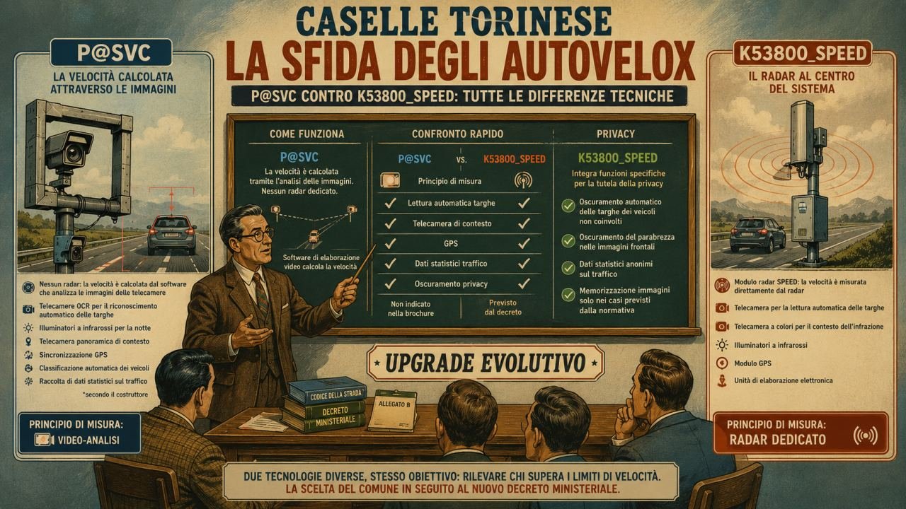 Caselle cambia autovelox: dal P@SVC  al  K53800_SPEED  cosa cambia davvero?