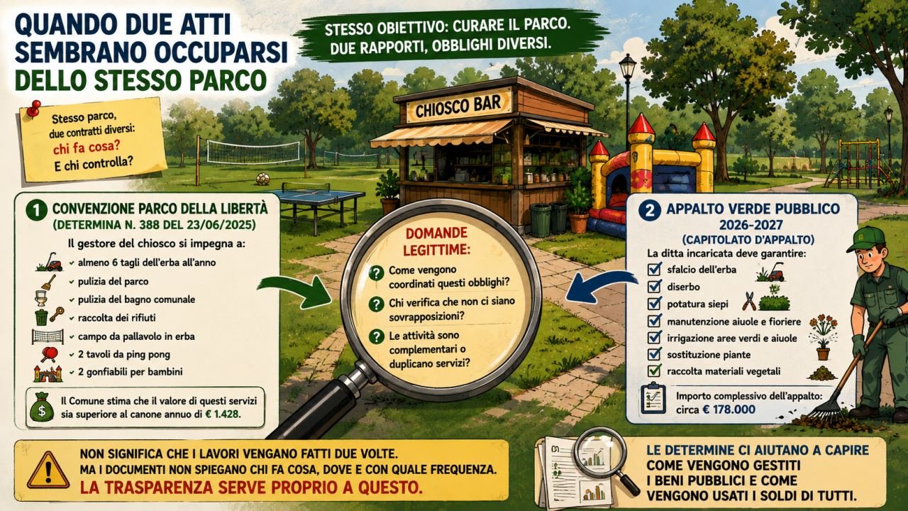 Impariamo a leggere una determina: il caso dei parchi pubblici di Caselle