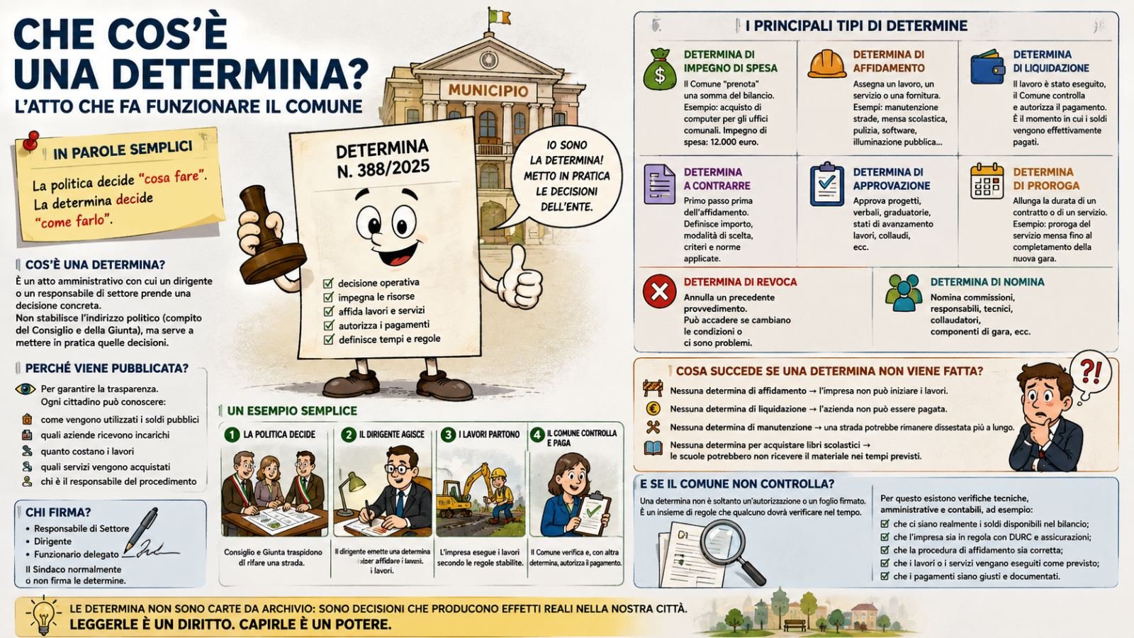 Impariamo a leggere una determina: il caso dei parchi pubblici di Caselle