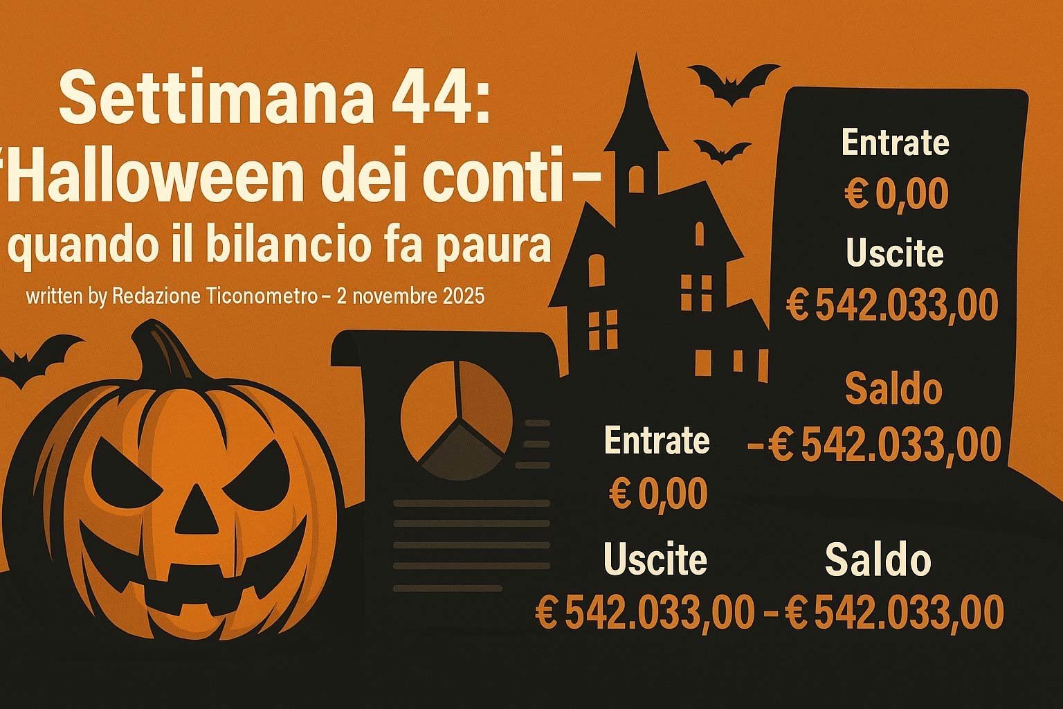 Settimana 44: "Halloween dei conti quando il bilancio fa paura"