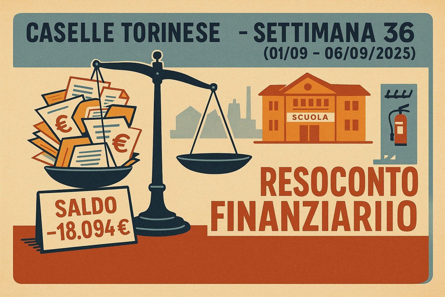 Settimana 36, nessuna entrata, solo uscite per oltre 18mila euro