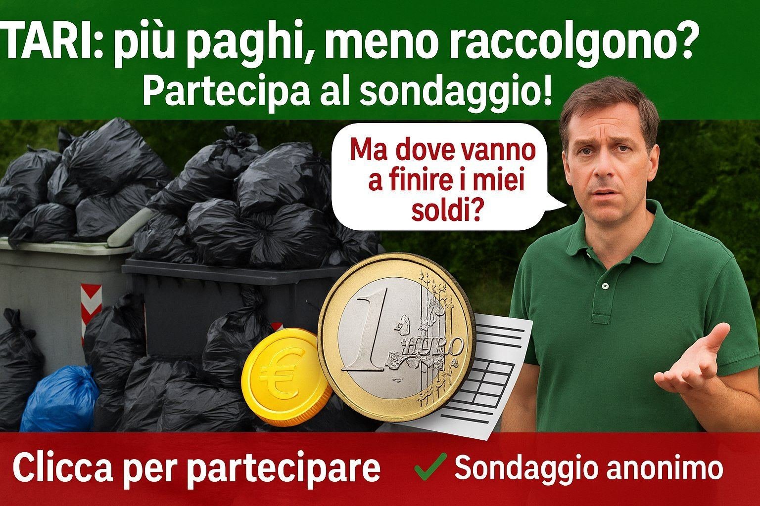 La TARI aumenta? Anche la nostra voglia di sapere cosa ne pensate