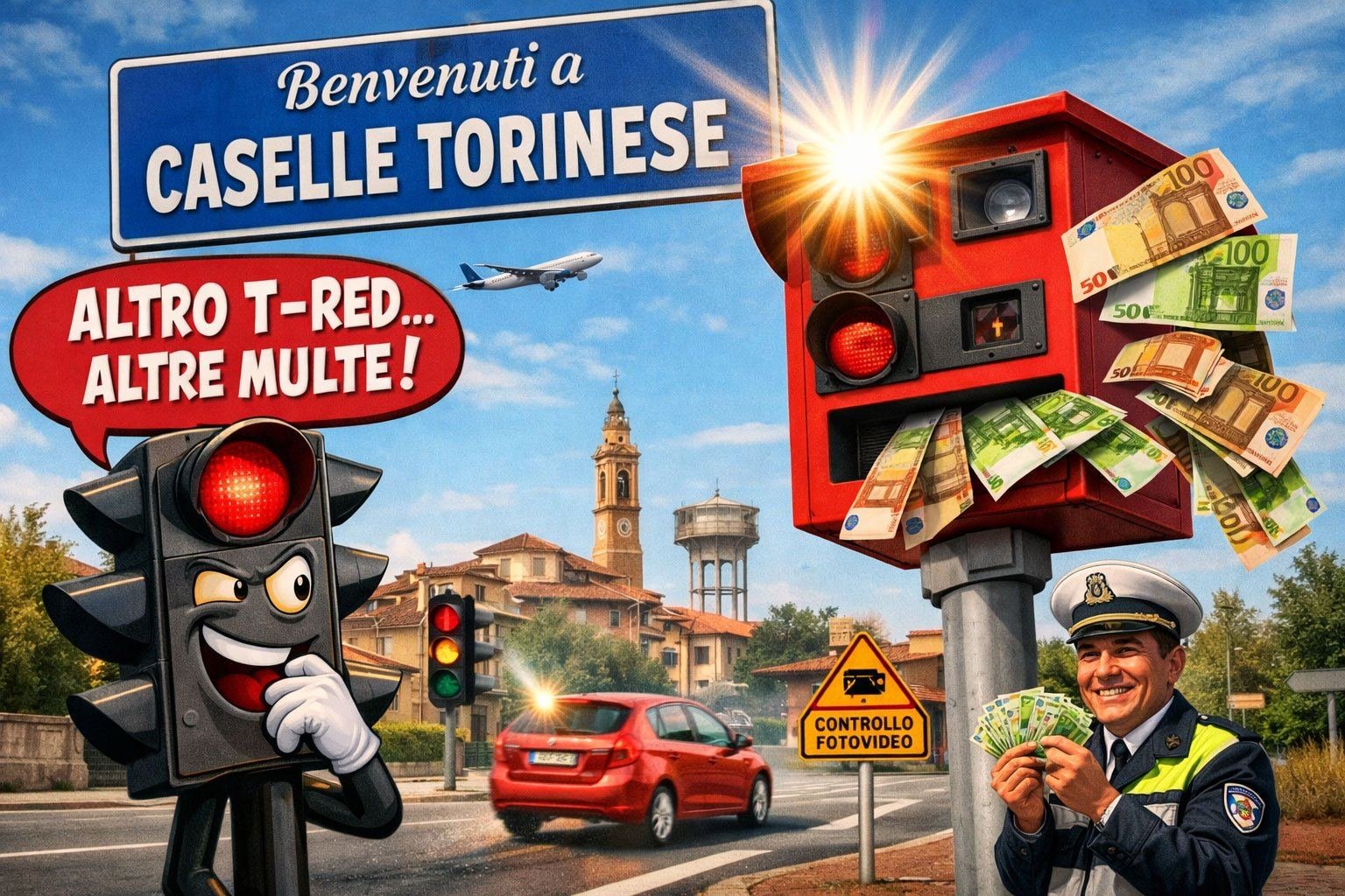 20 Febbraio in arrivo il nuovo semaforo T-Red a Caselle Torinese?: più sicurezza… e più multe?”