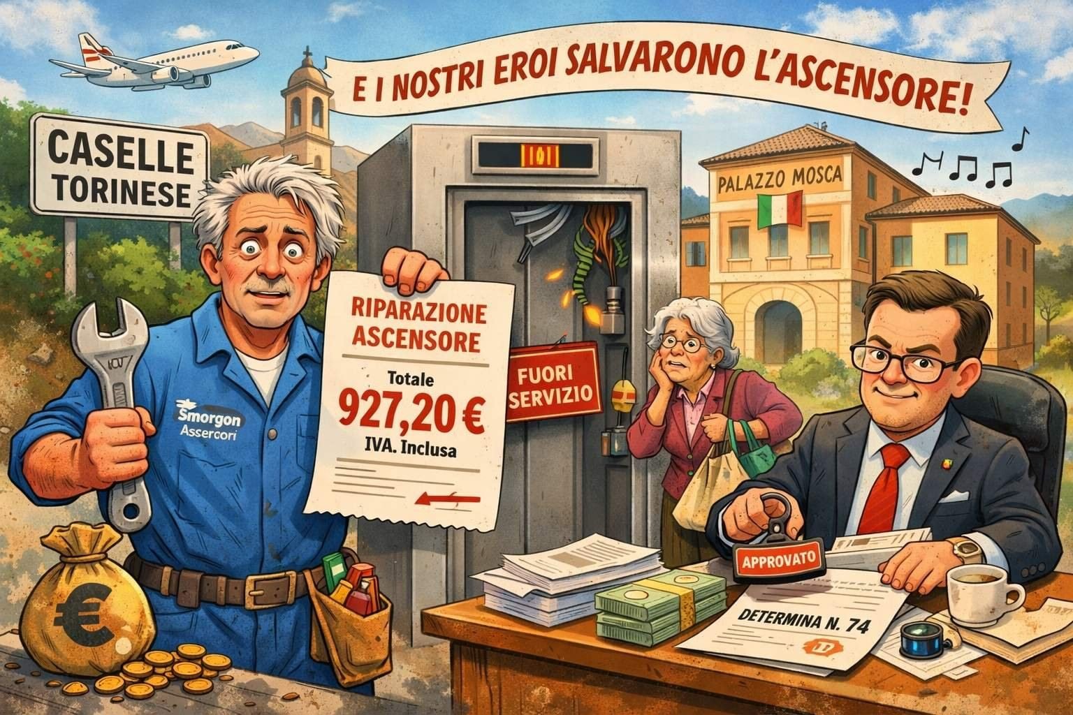 4 Febbraio Ascensore rotto, bilancio in moto: a Caselle anche i dettagli fanno notizia