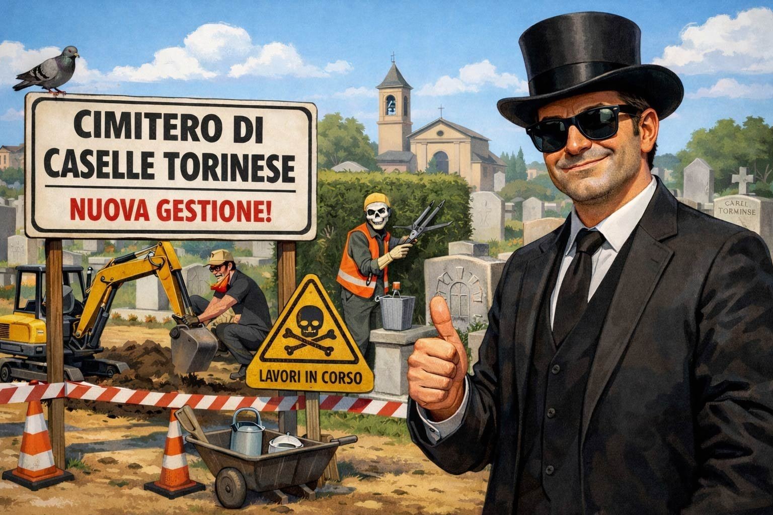 3 Febbraio, Nuova gestione al cimitero di Caselle Torinese: quando anche l’eternità va organizzata