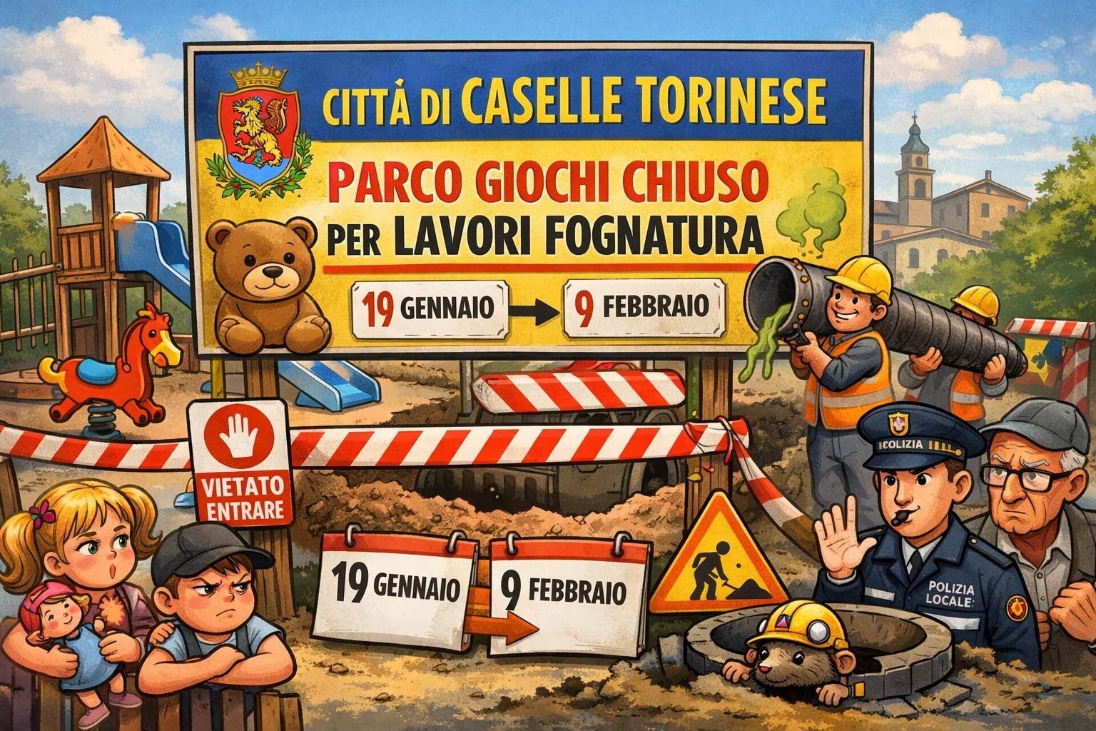 19 Gennaio, giochi vietati, fogne in festa!