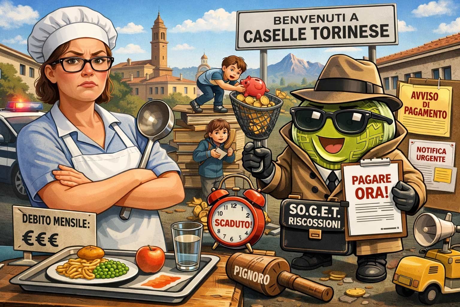 23 Dicembre, Altro che spirito natalizio: a Caselle Torinese la mensa non pagata finisce all’ente di riscossione