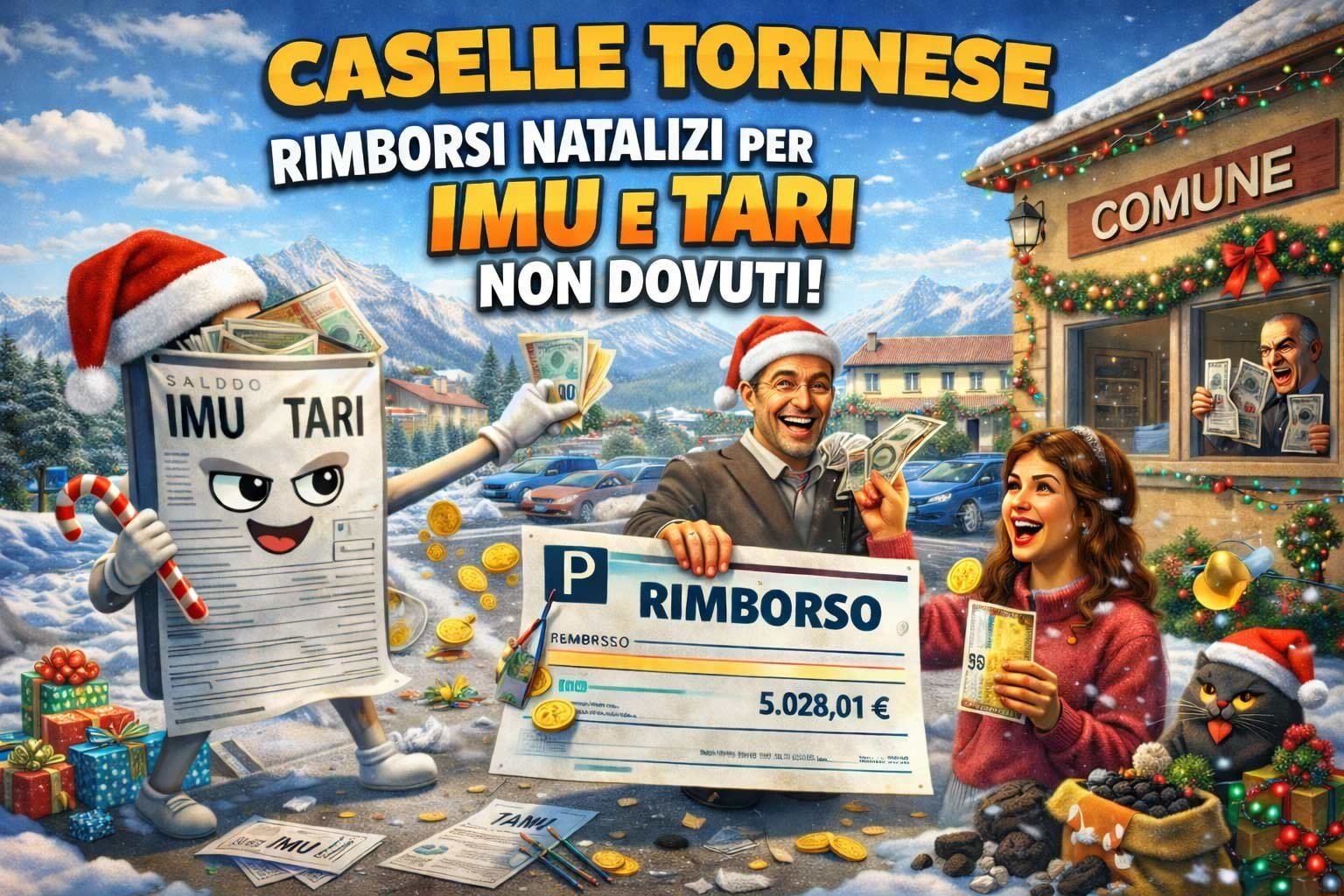 22 dicembre, rimborsi IMU e TARI, parcheggi gratis e atti di fine anno