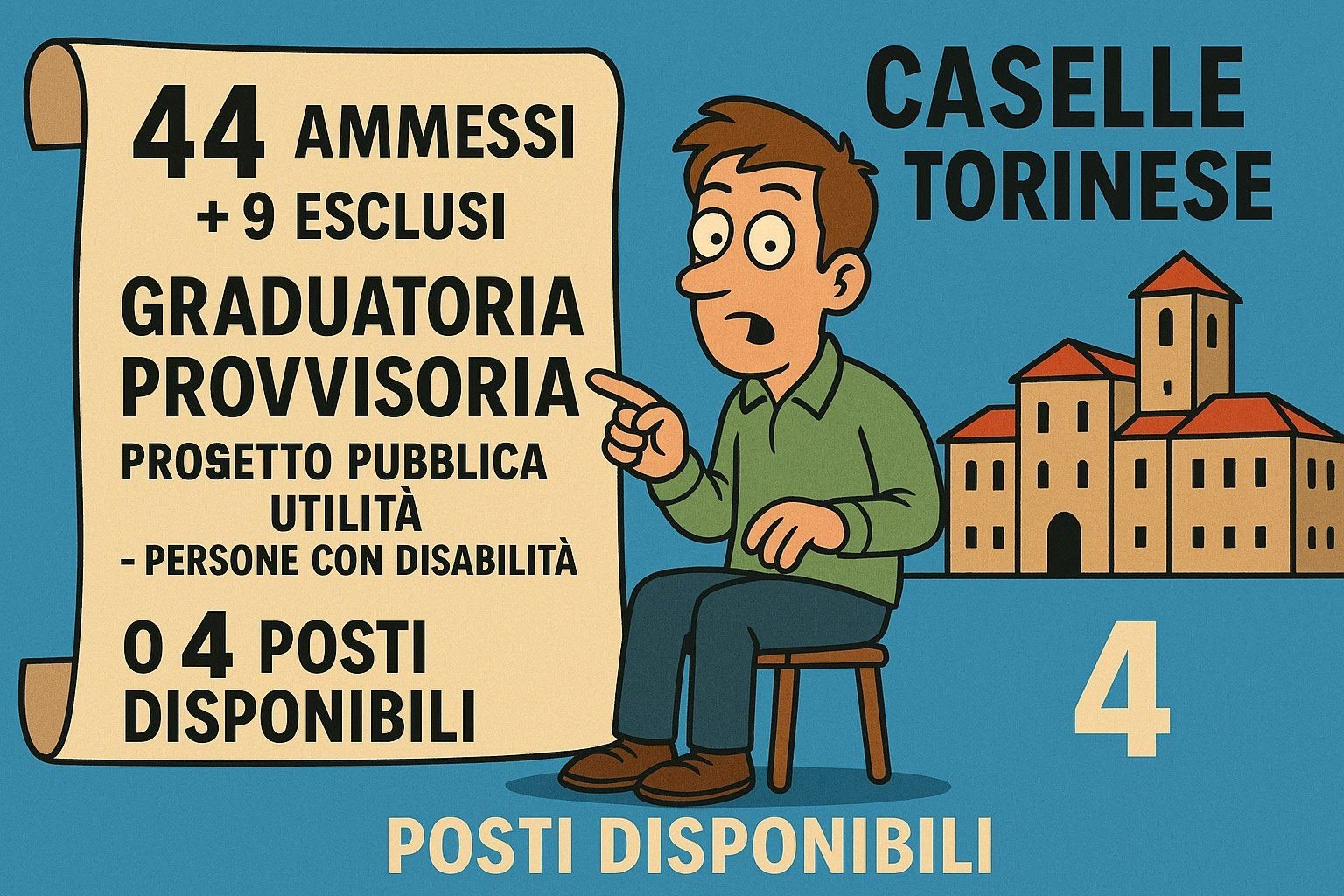 3 Settembre a Caselle Torinese: 4 posti, 53 speranze
