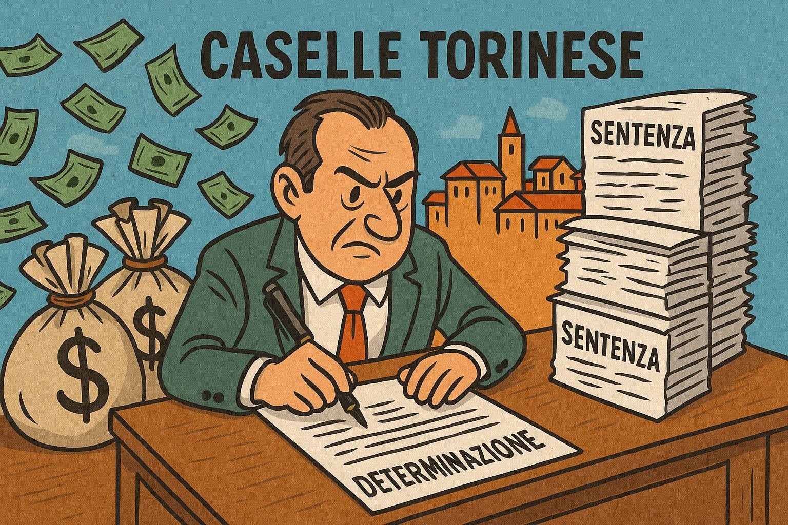 21 Luglio Caselle Torinese incassa e sorride: 10.213 euro di giustizia, tra sentenze e determinazioni
