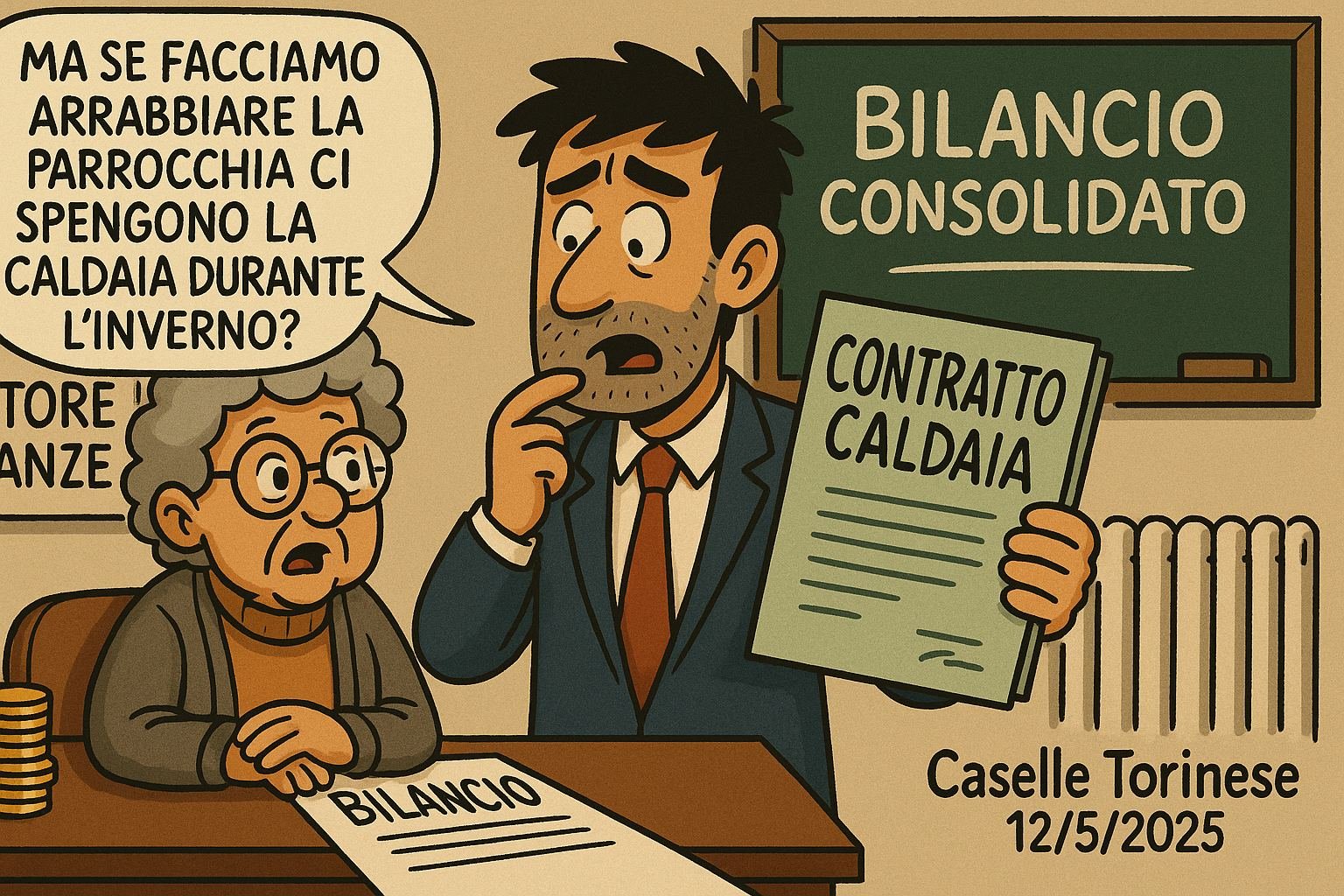 12 maggio 2025, Bilanci, caldaie e miracoli contabili