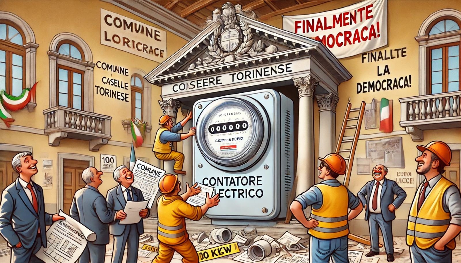 7 aprile a Caselle: contatori, riscossioni e due futuri sposi