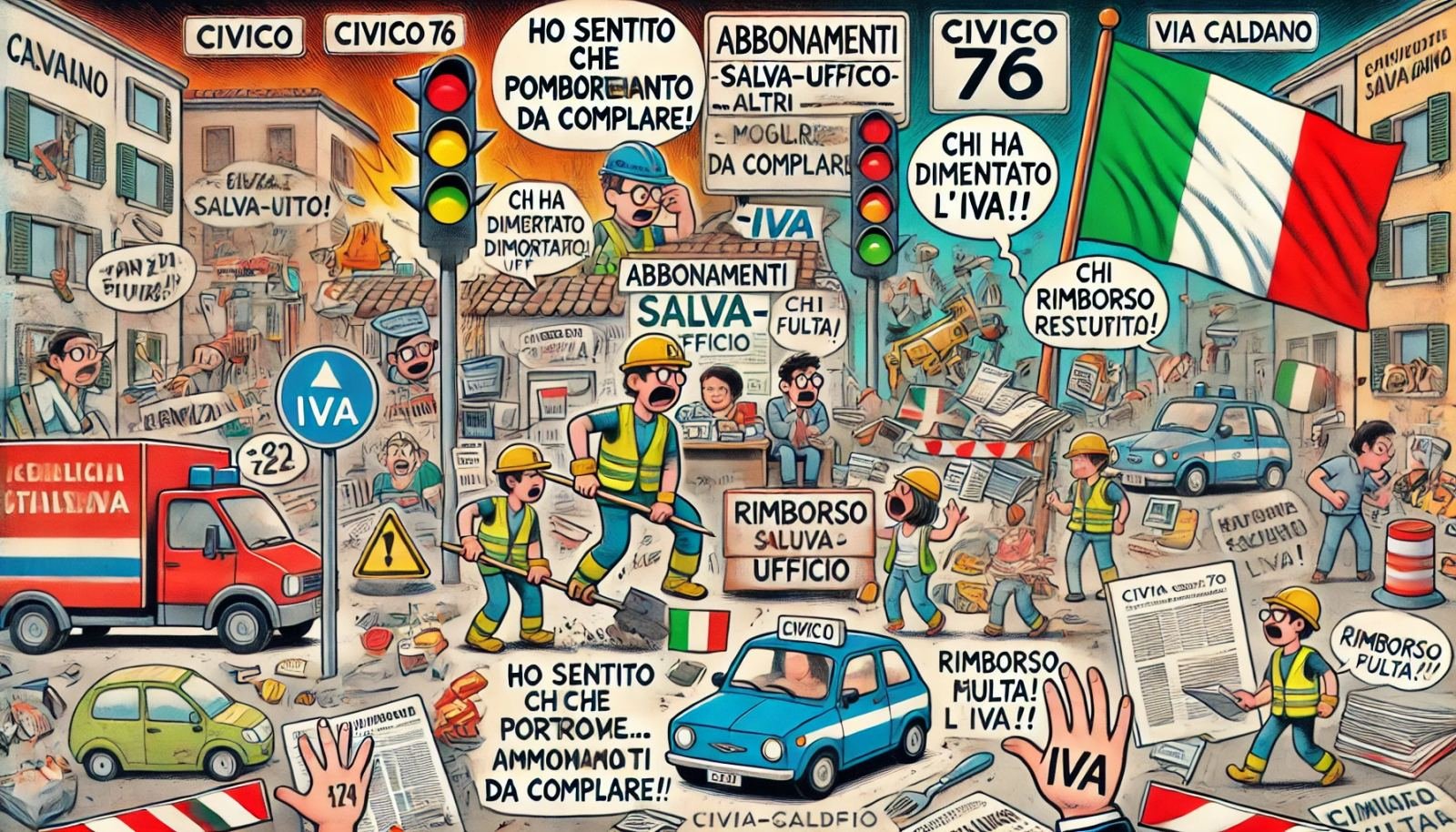 22 Gennaio, Tra scavi, semafori e 22 euro di IVA: la giornata (ironica) di Caselle Torines