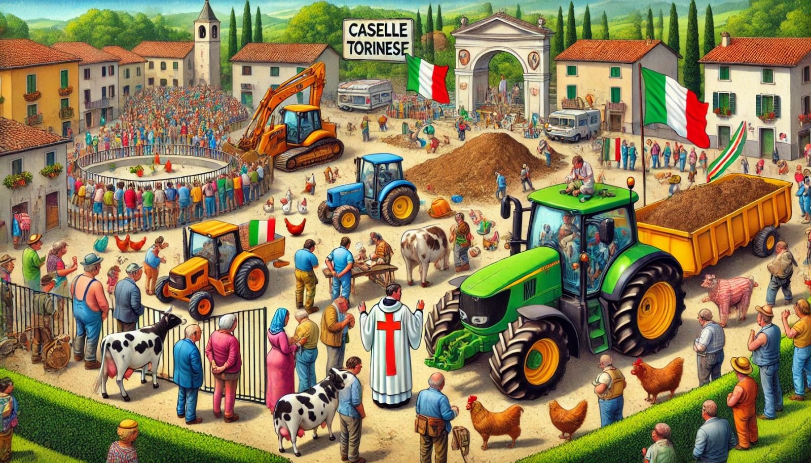 7 Gennaio Caselle tra benedizioni e cantieri: trattori, tricolori e curiosità dal parco giochi
