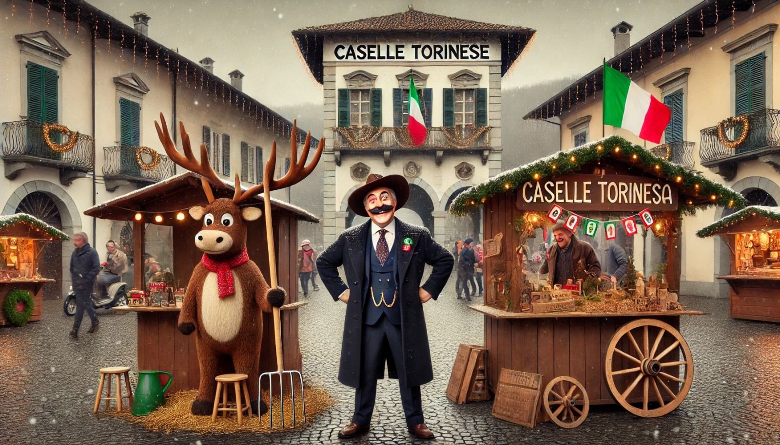 29 Novembre, A Caselle Torinese, tra renne e casette di legno: il Natale si accende